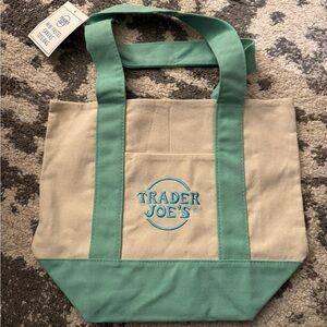 Green and Cream Tote Bag